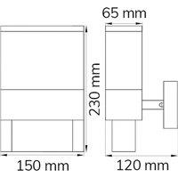 WOFI LED outdoor wall light Diego, black, house number light