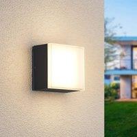 Lindby Mathea LED outdoor ceiling light, angular