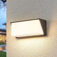 Lindby LED outdoor wall light Malim, 25 cm, anthracite, IP65