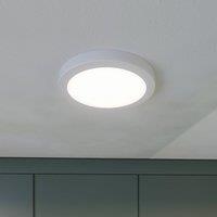 Prios LED ceiling lamp Aureka, motion detector, 23 cm, white