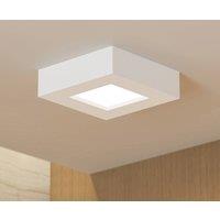 Prios LED ceiling light Alette, white, 12.2 cm, dimmable