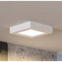 Prios LED ceiling light Alette, white, 17.2 cm, dimmable
