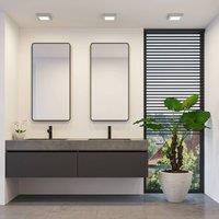 Prios LED ceiling light Alette, silver, 17.2 cm, dimmable