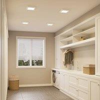 Prios LED ceiling light Alette, white, 22.7 cm 24W, dimmable