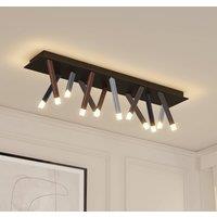 Lucande Stoika LED ceiling light, 100cm, angular, metal