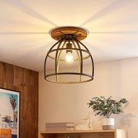 Lindby Rutger ceiling light round, cage lampshade