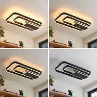 Lucande Kadira LED ceiling lamp, 60 cm, black