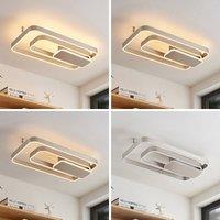 Lucande Kadira LED ceiling lamp, 60 cm, nickel