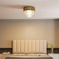 Lucande Miraia crystal ceiling light, gold