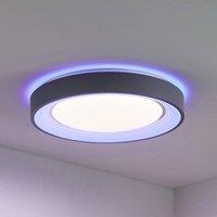 Lindby LED ceiling light Lindum, RGB, CCT, remote control, dimmable