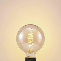 Lucande LED bulb E27 G125 4W 2,700K dimmable amber