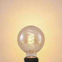 Lucande LED bulb E27 G95 4W 2,700K dimmable amber
