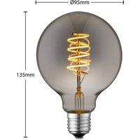 Lucande LED bulb E27 G95 4W smoke 1,800K dimmable