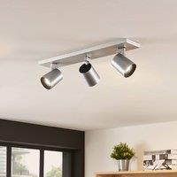 Arcchio Iavo downlight, angular, aluminium, 3-bulb