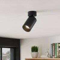 Arcchio spotlight Brinja, round, black/gold-coloured, 1-bulb.