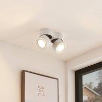 Arcchio LED ceiling spotlight Rotari, white, 2-bulb, 2270lm