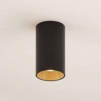 Arcchio Downlight Brinja, black, metal, 6cm, round, GU10