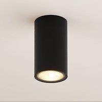 Arcchio Olivir downlight, black, metal, 6cm, GU10, IP44
