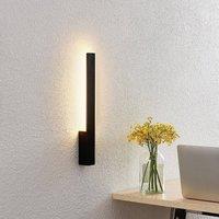 Arcchio Ivano LED wall light, 42.5 cm, black, metal