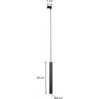 Arcchio Ejona track LED pendant black 4/40cm
