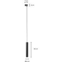 Arcchio Ejona track LED pendant black 6/40cm