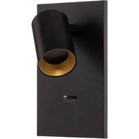 Arcchio Brinja spotlight, black, metal, USB-C, switch