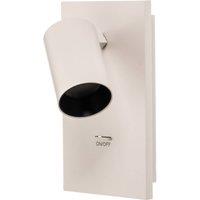 Arcchio Brinja spotlight, white, metal, USB-C, switch, GU10