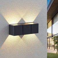 Lindby Niclas LED outdoor wall light, angular