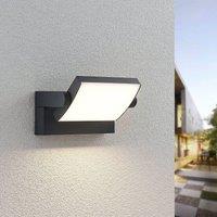 Lindby LED outdoor wall light Sherin, grey, aluminium, IP54