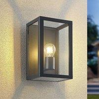 Lindby outdoor wall lamp Giavanna, 28 cm, anthracite, IP44, E27