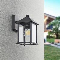 Lindby Giavanna outdoor wall light, 23.3 cm, anthracite, glass