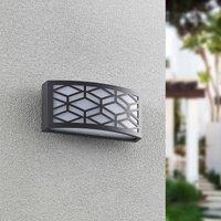 Lindby Jakari LED outdoor wall light, angular, pattern