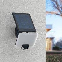 Prios Yahir LED solar wall spotlight sensor black
