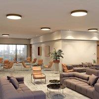 Arcchio LED ceiling lamp Noabelle, 80 cm, black, metal