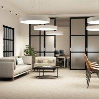 Arcchio LED hanging light Noabelle, 80 cm, white, metal