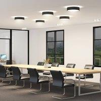 Arcchio LED ceiling lamp Vanida, black, 40 cm, up/down