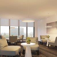 Arcchio LED hanging light Vanida, white, 60 cm, up/down