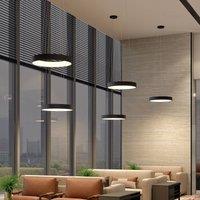 Arcchio LED hanging light Aleksi, 60 cm, black, metal, CCT
