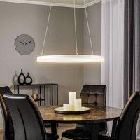 Arcchio LED pendant light Albiona, white, 1 ring, 60 cm