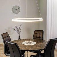 Arcchio LED pendant light Albiona, white, 1 ring, 80 cm