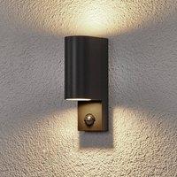 Lindby Palina outdoor wall light, sensor, IP44, anthracite