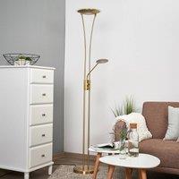 Lindby LED uplighter Eda, height 180 cm, brass, dimmable