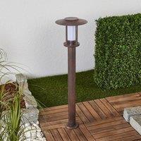 Lindby LED path light Pavlos, 76 cm, rust-coloured, stainless steel
