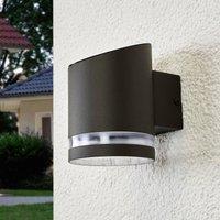 Lindby LED outdoor wall light Melinda, 9 cm, stainless steel
