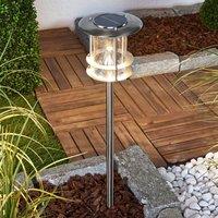 Lindby Sumaya LED solar lamp made of stainless steel