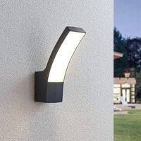 Lindby LED outdoor wall lamp Ilvita, anthracite, metal, IP54