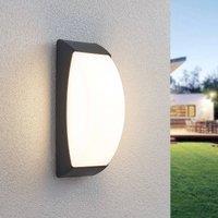 Lindby Alexey LED outdoor wall lamp, IP65, dark grey