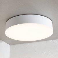 Lindby LED outdoor ceiling lamp Lahja, white, sensor, IP65