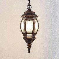 Lindby Nadesha outdoor hanging light, brushed gold