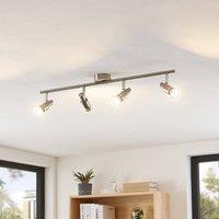 ELC Farida ceiling lamp, nickel, 4-bulb